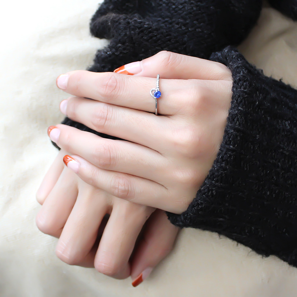 Minimalist Stainless Steel London Blue CZ Rings for Spring 2021