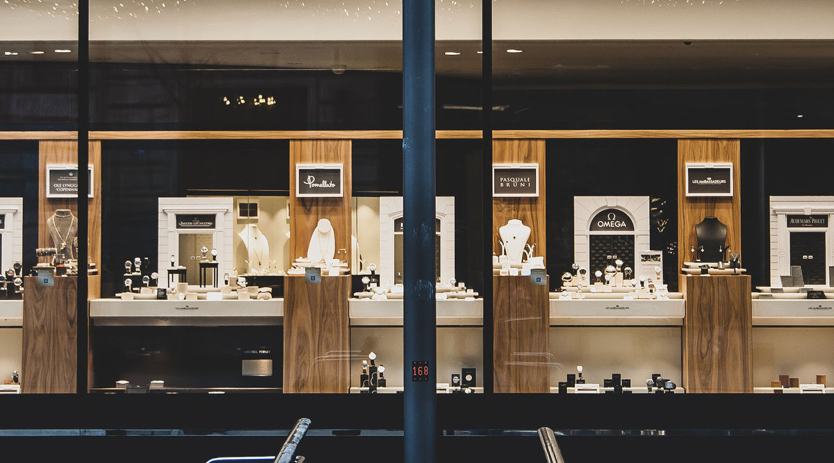 window display of a jewelry store
