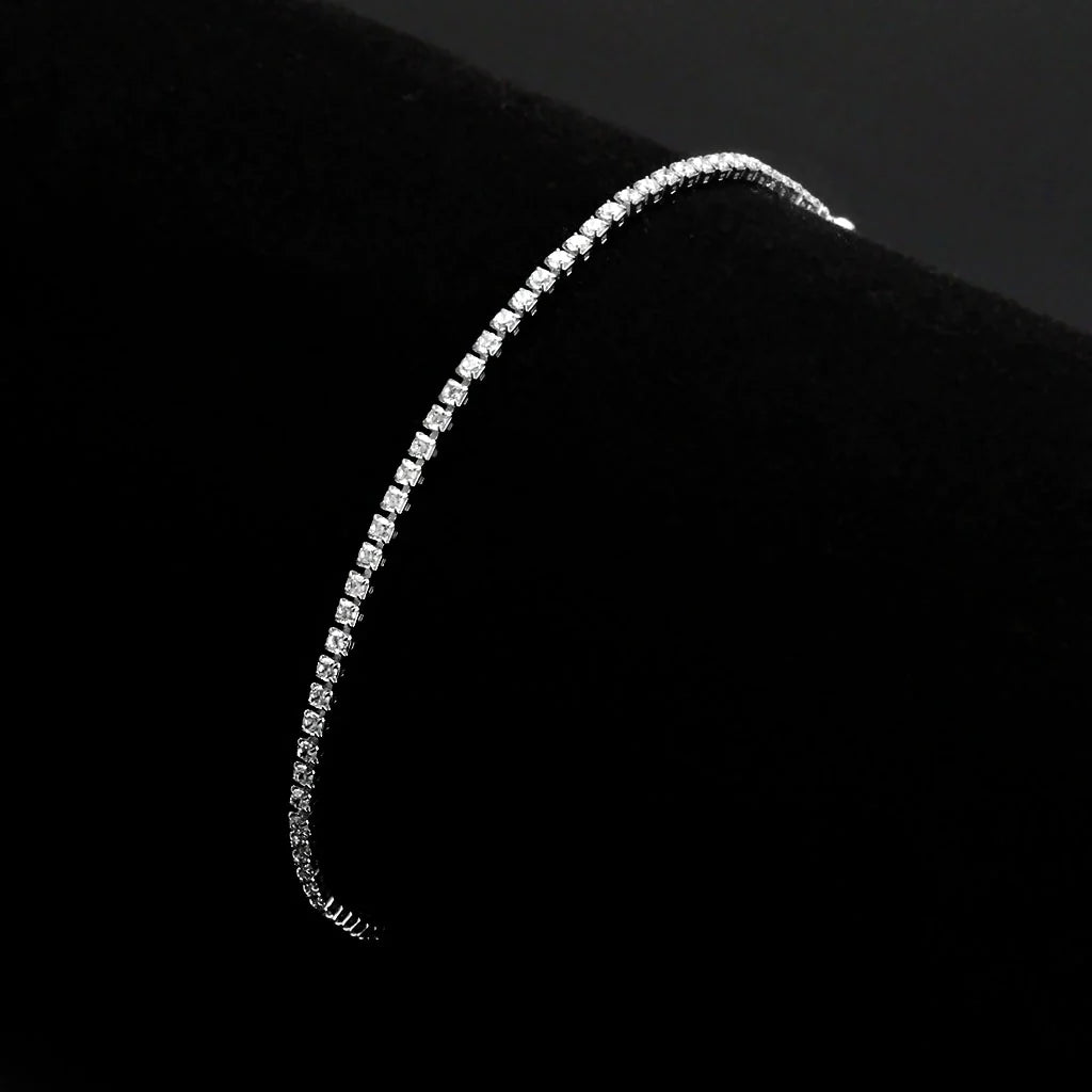 CJ1679 Wholesale Women's Clear AAA Grade CZ Rhodium Brass Bracelet