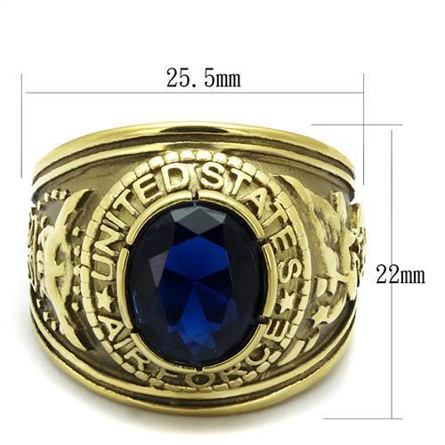 CJG1473 Wholesale Gold Plated Stainless Steel United States Air Force Ring