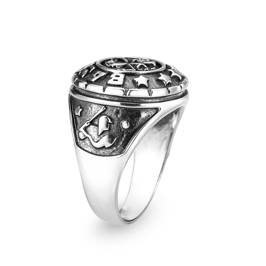 CJS176 Wholesale Men's Sterling Silver Baseball Ring