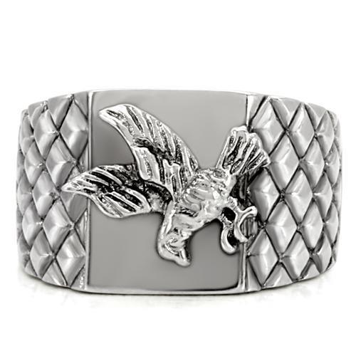 CJ7819OS Wholesale Men's Stainless Steel American Eagle Ring