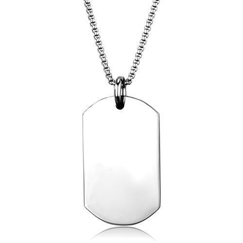 CJ1995 Wholesale Unisex Stainless Steel Military Dog Tag Necklace