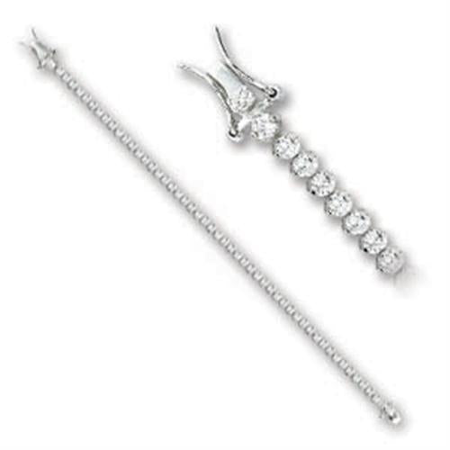 CJ47103 Wholesale Women's Brass Rhodium AAA Grade CZ Clear Bracelet