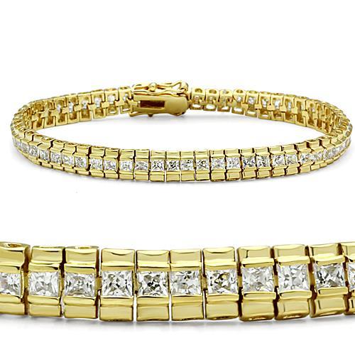 CJ47303 Wholesale Women's Brass Rhodium Gold AAA Grade CZ Clear Bracelet