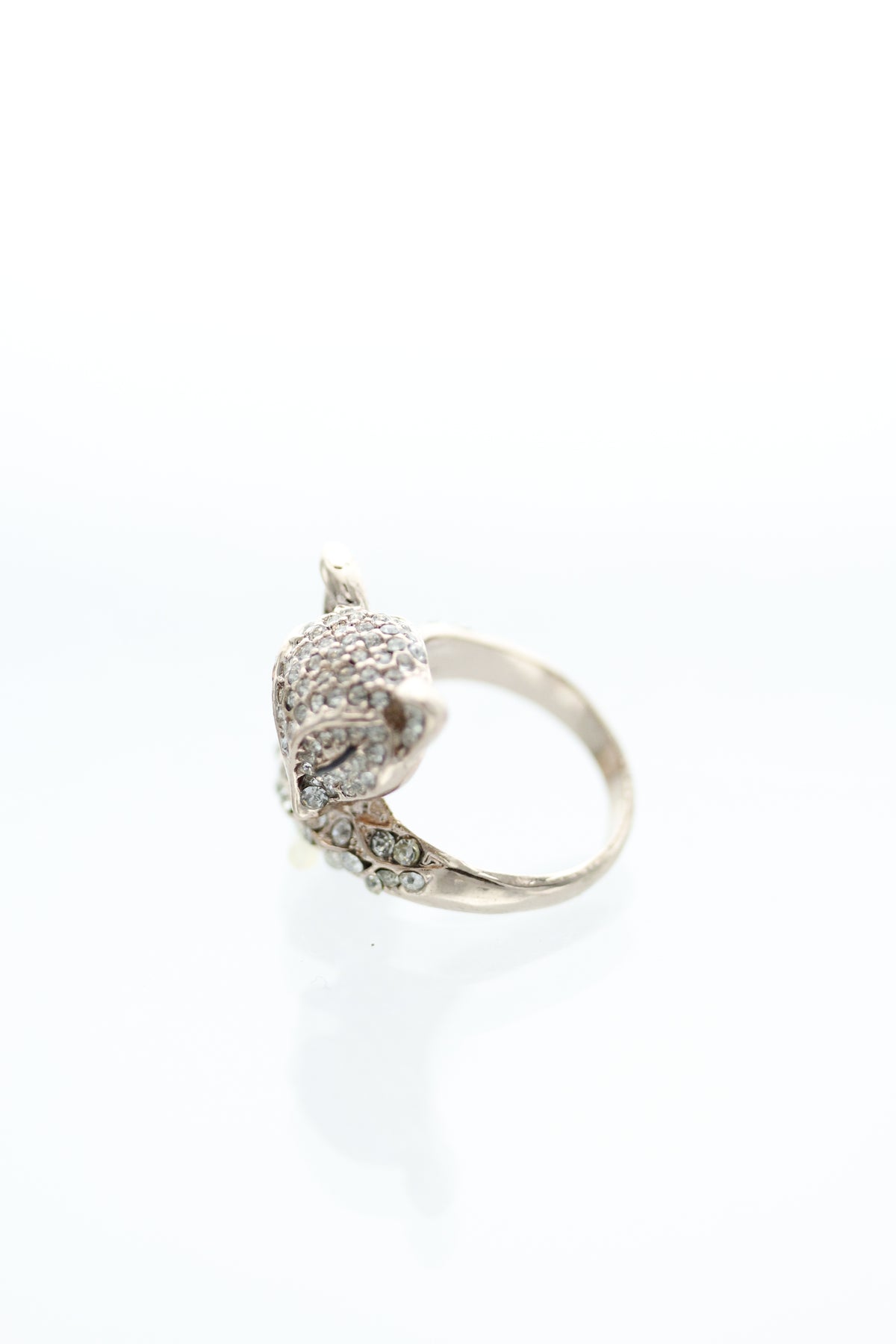 9638 RG-CRY Wholesale Crystal Pave Fox Cocktail Ring