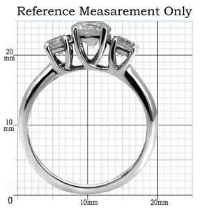 CJ7689OS Wholesale Stainless Steel Past, Present & Future CZ Ring