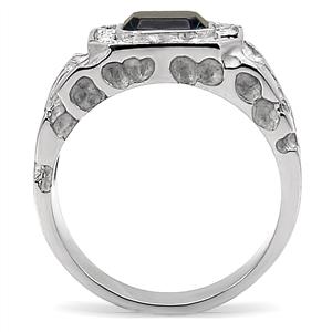 CJ7708OS Wholesale Stainless Steel Sapphire Austrian Crystal Men&#39;s Ring