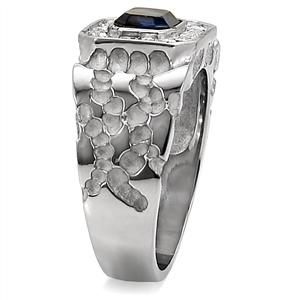 CJ7708OS Wholesale Stainless Steel Sapphire Austrian Crystal Men's Ring