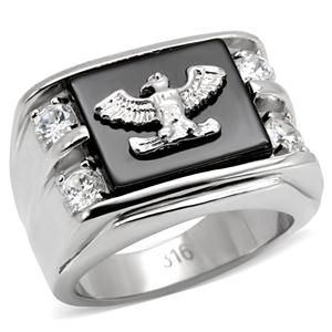 CJ7710OS Wholesale Stainless Steel Men's Bald Eagle Ring