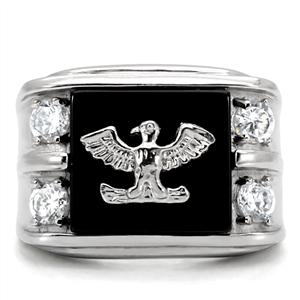 CJ7710OS Wholesale Stainless Steel Men's Bald Eagle Ring