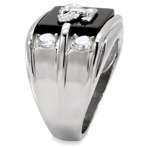 CJ7710OS Wholesale Stainless Steel Men's Bald Eagle Ring