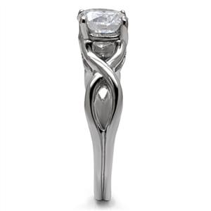 CJ7755OS Wholesale - Stainless Steel Cubic Zirconia Twisted Band