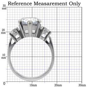 CJ7766OS Wholesale Stainless Steel Pear 9ct. Cubic Zirconia Ring