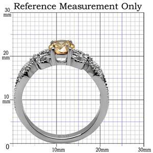 CJ7770OS Wholesale Stainless Steel Champagne Topaz CZ Band