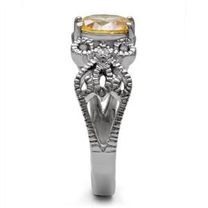 CJ7770OS Wholesale Stainless Steel Champagne Topaz CZ Band