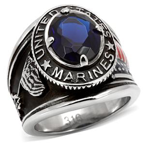 CJ7823OS Wholesale Men's Stainless Steel United States Marines Montana Ring