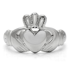 CJ7853OS Wholesale Stainless Steel Claddagh Ring