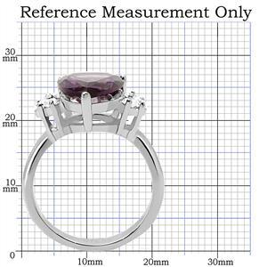 CJ7860OS Wholesale Stainless Steel Amethyst CZ Ring
