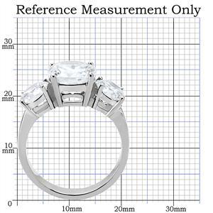 CJ7861OS Wholesale Stainless Steel Past, Present, and Future CZ Ring