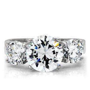 CJ7861OS Wholesale Stainless Steel Past, Present, and Future CZ Ring