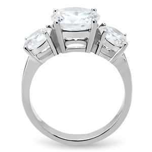 CJ7861OS Wholesale Stainless Steel Past, Present, and Future CZ Ring