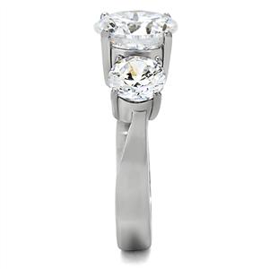 CJ7861OS Wholesale Stainless Steel Past, Present, and Future CZ Ring