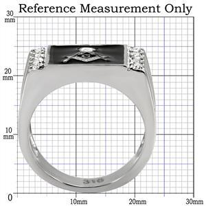 CJ7878OS Wholesale - Stainless Steel Men's Masonic Grooved Edge Ring