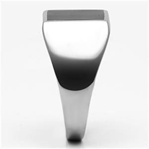 CJG1007 Wholesale Square Black Epoxy High Polished Stainless Steel Men's Fashion Ring