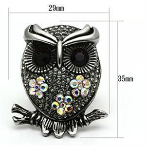 CJG1016 Wholesale Floral Owl Top Grade Crystal Stainless Steel Women's Fashion Ring