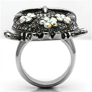 CJG1016 Wholesale Floral Owl Top Grade Crystal Stainless Steel Women's Fashion Ring