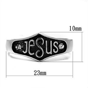 CJG1039 Wholesale Jesus Top Grade Crystal High Polished Stainless Steel Men&#39;s Fashion Ring