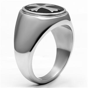 CJG1109 Wholesale Stoneless Epoxy Cross High Polished Stainless Steel Men's Fashion Ring