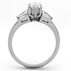 CJG1275 Wholesale Marquise Cut Stainless Steel CZ Engagement Ring