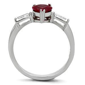 CJG1247 Wholesale Red Heart CZ Stainless Steel Ring