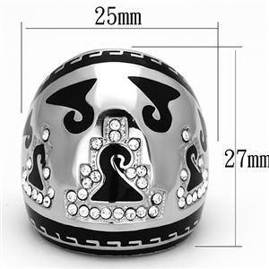 CJG1315 Wholesale Stainless Steel Top Grade Crystal Ring