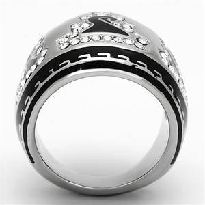 CJG1315 Wholesale Stainless Steel Top Grade Crystal Ring