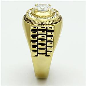 CJG1372 Wholesale Men's Gold Plated Stainless Steel Square Ring