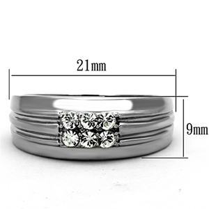 CJG1435 Wholesale Smooth High Polished Stainless Steel Men's Ring