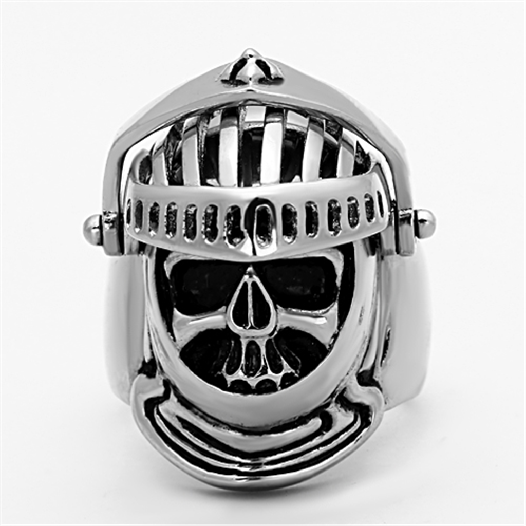 CJ1348 Wholesale Men's Stainless Steel Men's Knight Helmet Skull Ring