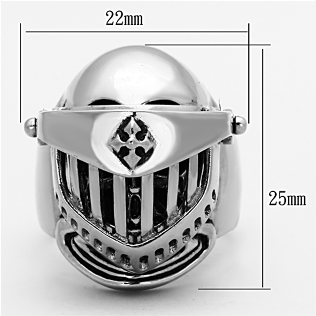 CJ1348 Wholesale Men's Stainless Steel Men's Knight Helmet Skull Ring