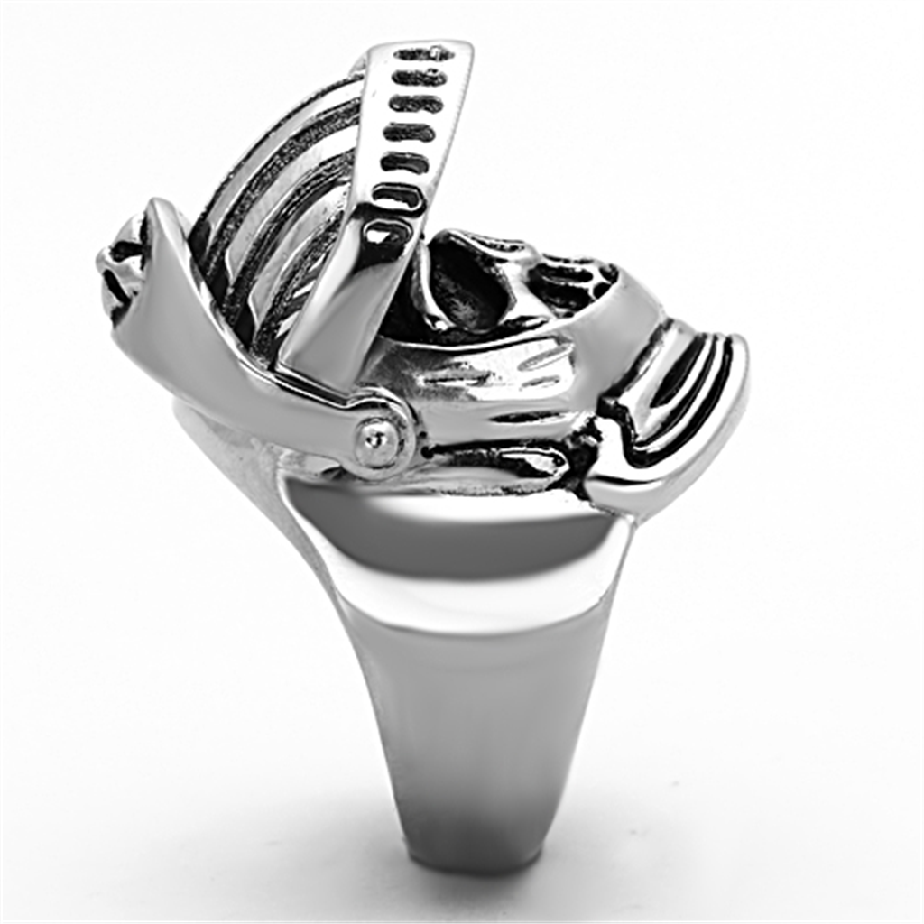 CJ1348 Wholesale Men's Stainless Steel Men's Knight Helmet Skull Ring