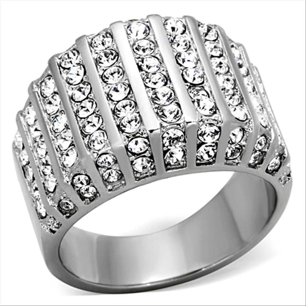 CJG2060 Stainless Steel Top Grade Crystal Ring