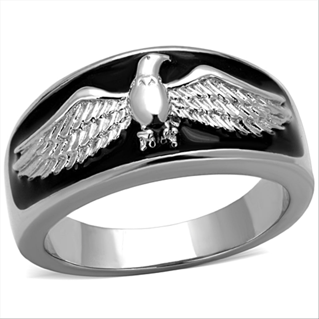CJG2163 Wholesale Men's Stainless Steel Epoxy Winged Eagle Ring