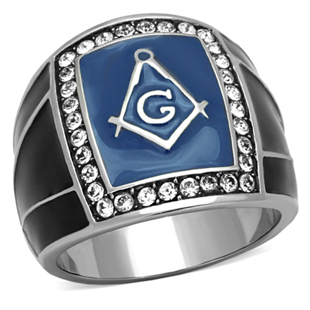 CJG2175 Stainless Steel Top Grade Crystal Ring