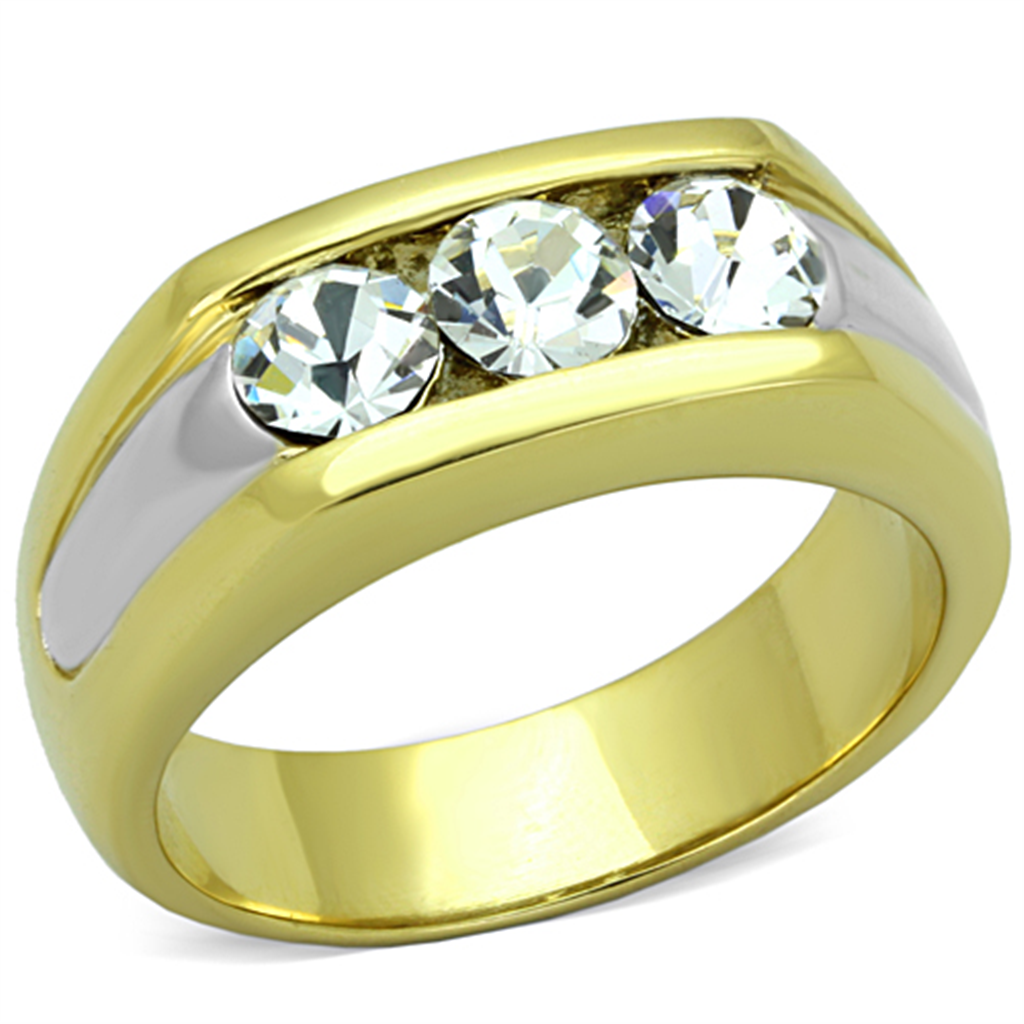 CJG2177 Stainless Steel Top Grade Crystal Ring