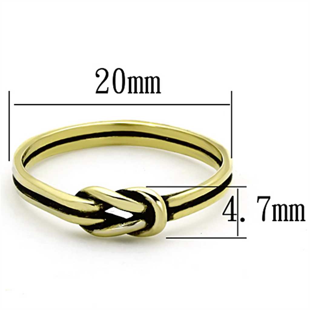 CJG2348 Stainless Steel IP Gold Minimal Knot Ring