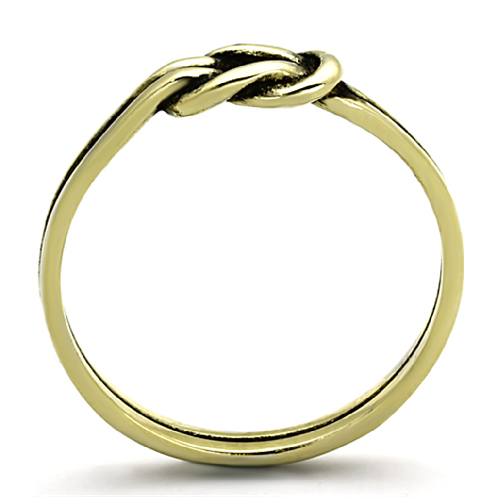 CJG2348 Stainless Steel IP Gold Minimal Knot Ring