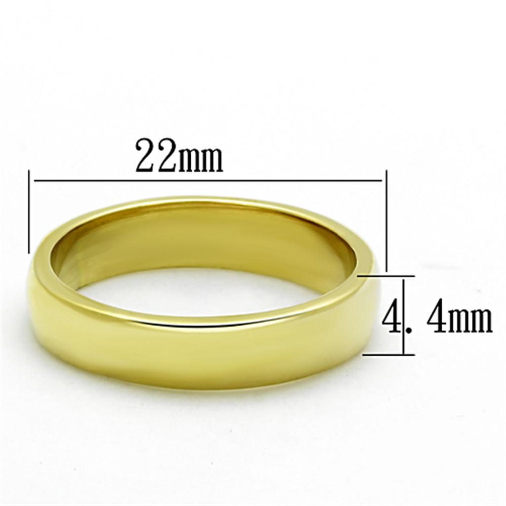 CJG2381 Unisex IP Gold Plated Stainless Steel Ring