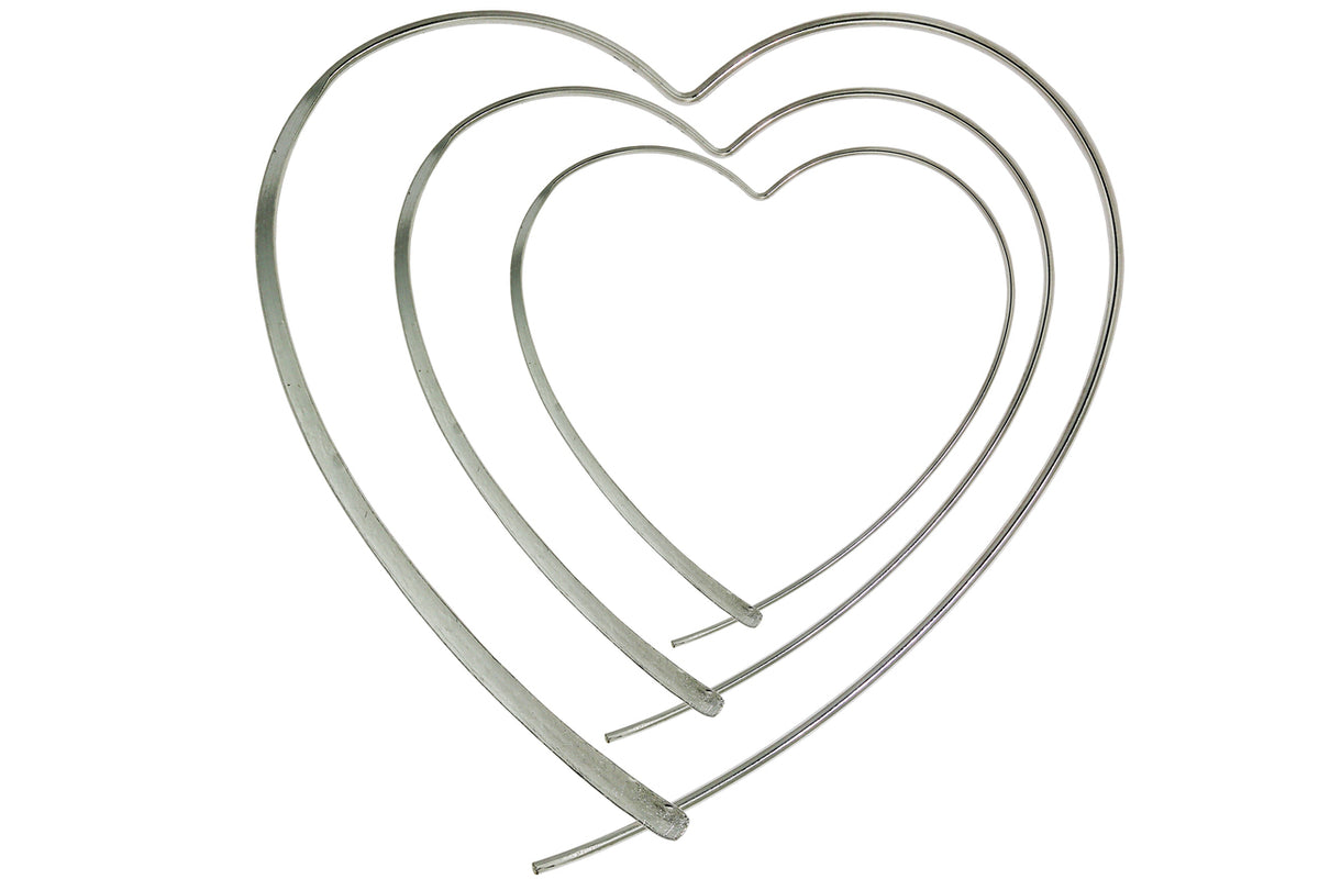 HRT-SILV Women's Wholesale Sterling Silver Heart Hoop Earrings